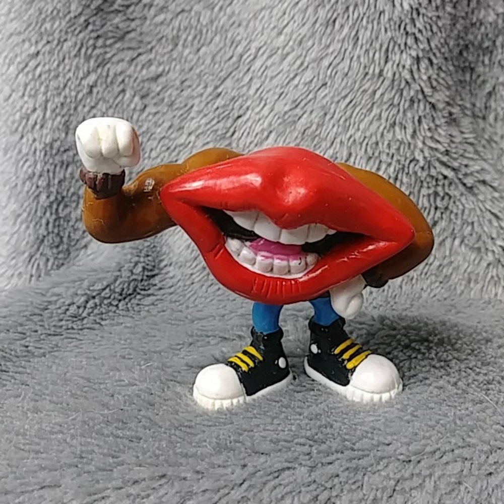 Vintage 1988 Hardees Tang Mouth Lips Man Figure